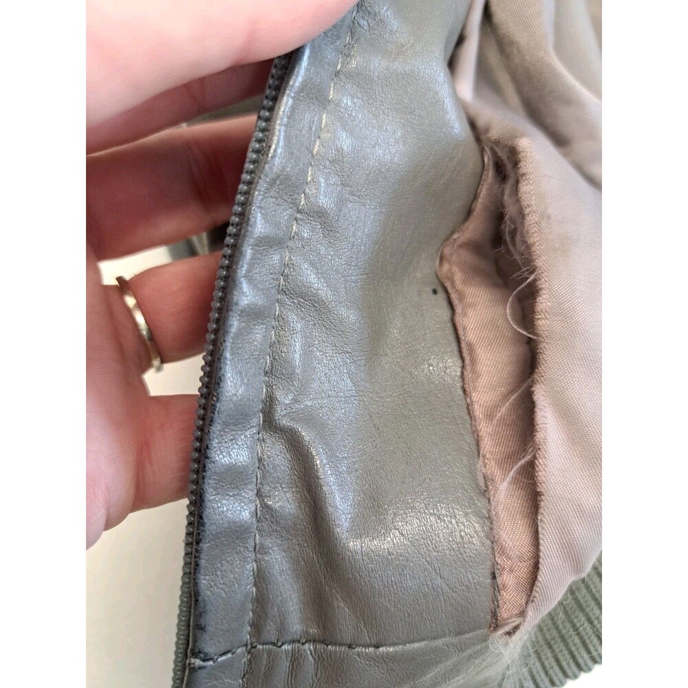 Vintage Members Only Men’s Leather Jacket Size 40 Gray - Picture 14 of 15